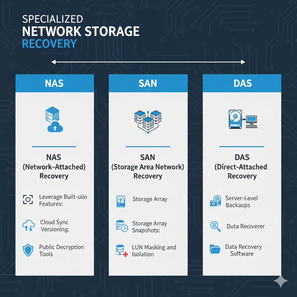 Specialized Network Storage Recovery (NAS, SAN, DAS)